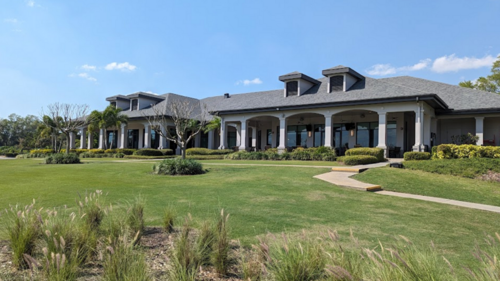 Front view of country club at the Buckhorn Springs Golf & Country Club Valrico FL